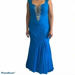 Terani Couture  Formal Prom Bridesmaid Rhinestones Dress Sz 12